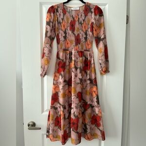 Mad About Style XS Jilly Box Grace Midi Floral Print Dress